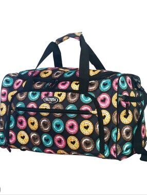 OLYMPIA USA Duffel Bag Harmony Donut Love New NWT Canvas Travel 20" Carry On